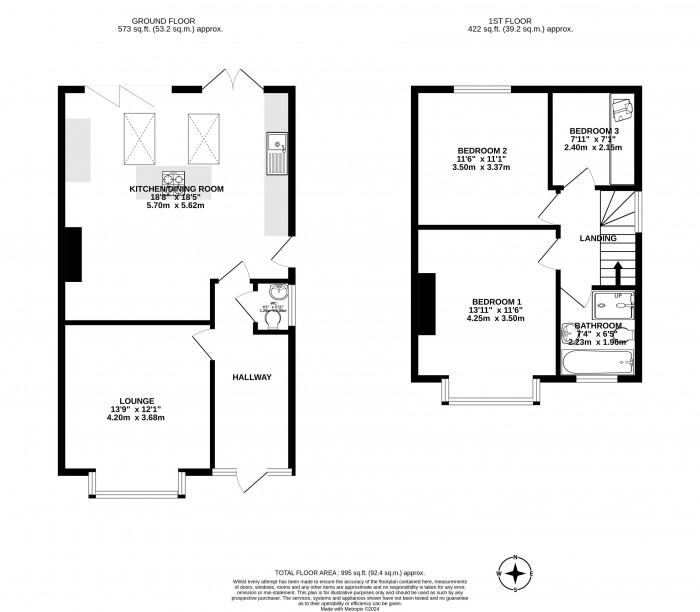 Floorplans For Mesnes Road, Swinley, Wigan, WN1 2QT