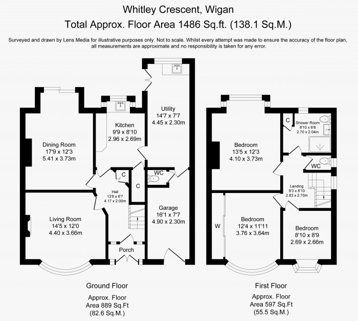 Floorplans For Whitley Crescent, Whitley, Wigan, WN1 2PP