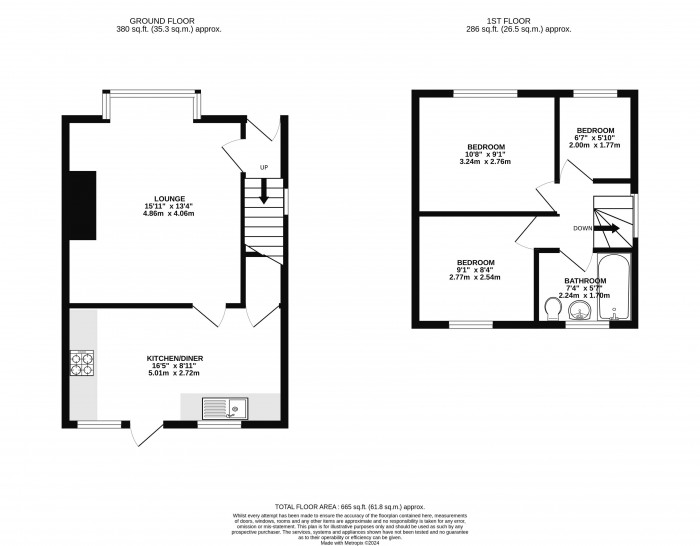 Floorplans For Thompson Street, Wigan, WN1 3PH