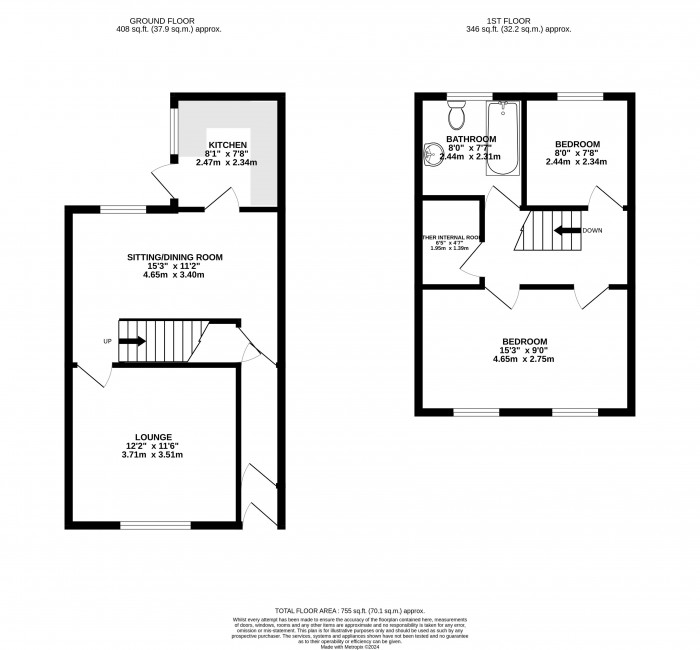 Floorplans For Newman Avenue, Wigan, WN6 7RE