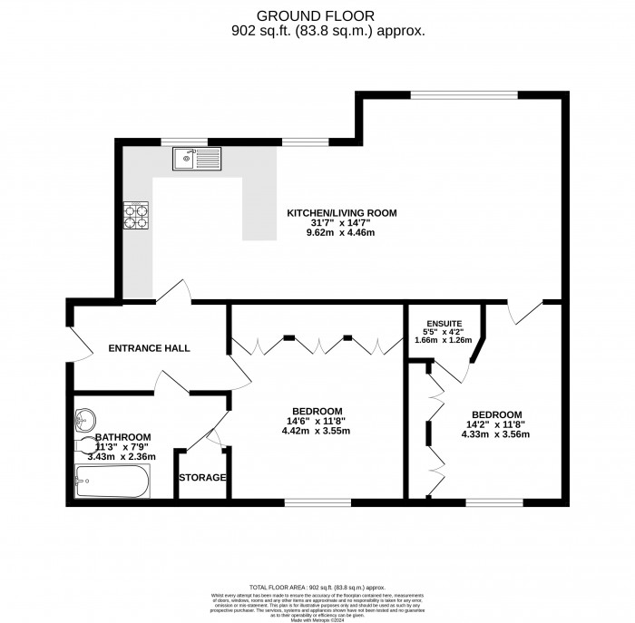 Floorplans For 4 Campbell Court, Mesnes Road, Swinley, Wigan, WN1 2PJ