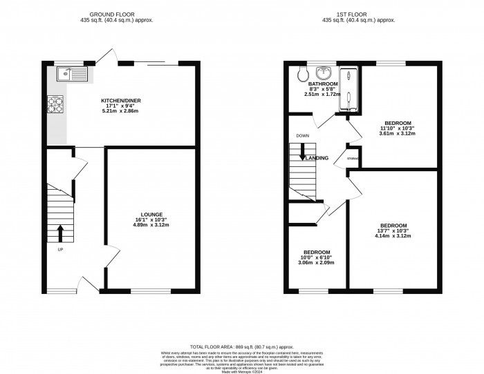 Floorplans For Farr Close, Wigan, WN3 5XQ