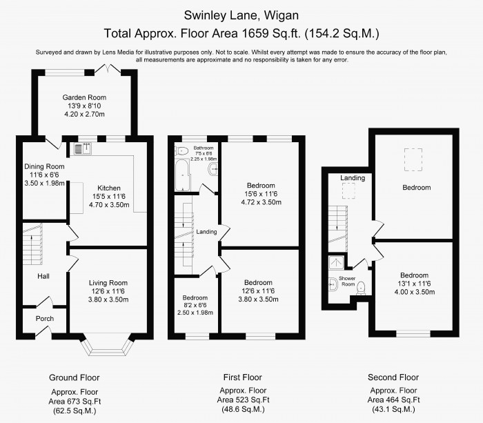 Floorplans For Swinley Lane, Wigan, WN1 2EF