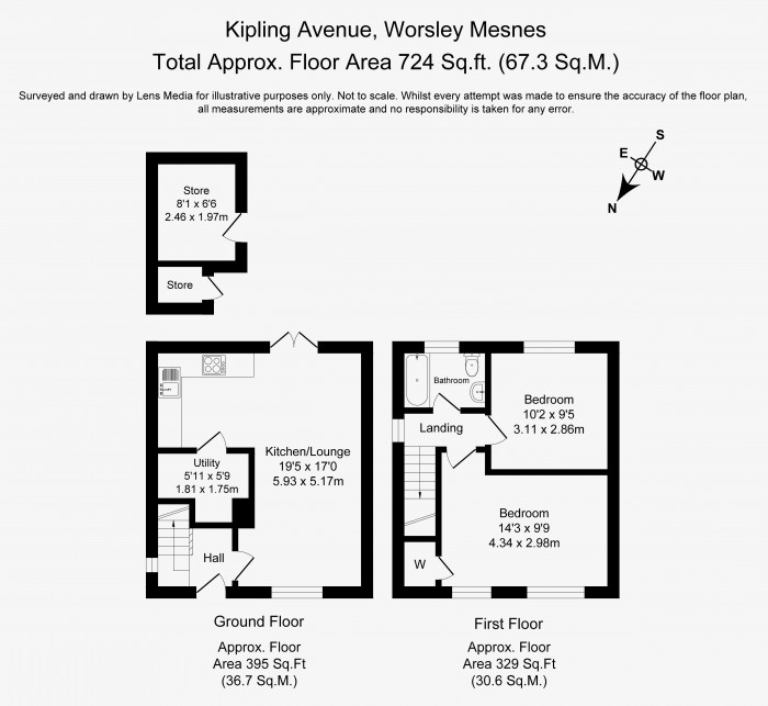 Floorplans For Kipling Avenue, Wigan, WN3 5JD