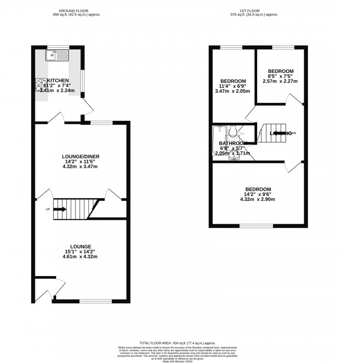 Floorplans For Hodges Street, Springfield, Wigan, WN6 7JG