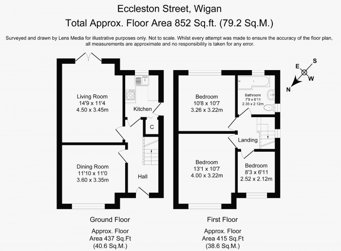 Floorplans For Eccleston Street, Swinley, Wigan, WN1 2AY