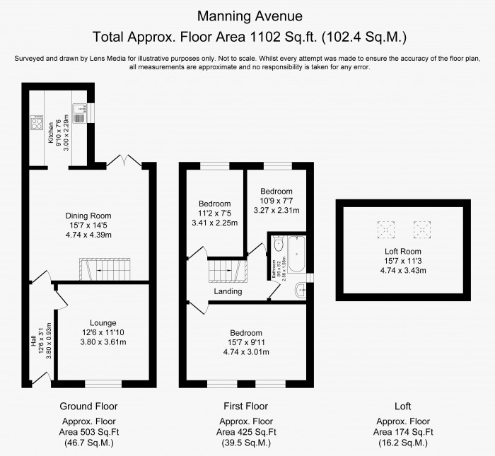 Floorplans For Manning Avenue, Wigan, WN6 7RG