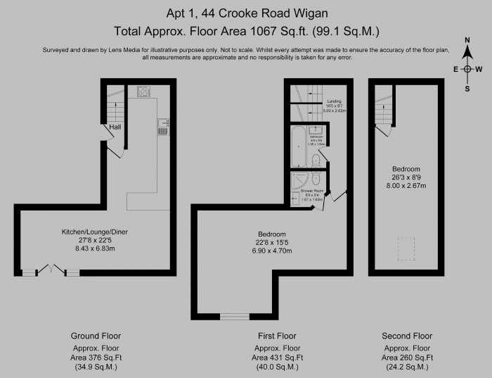 Floorplans For Crooke Road, Crooke Village, Wigan, WN6 8LR