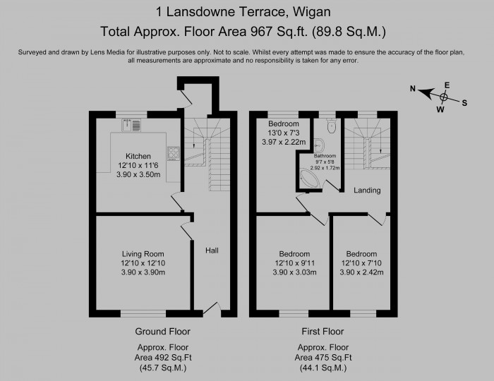 Floorplans For Lansdowne Terrace, Wigan, WN1 2BT