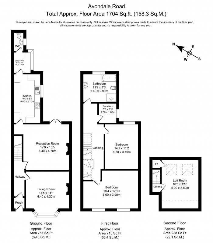 Floorplans For Avondale Road, Swinley, Wigan, WN1 2BE