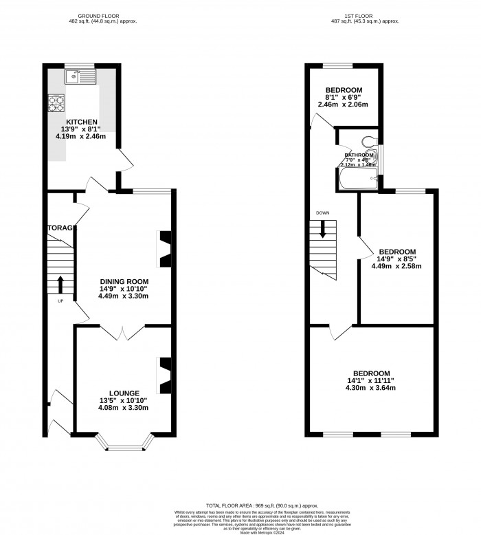 Floorplans For Springfield Road, Springfield, Wigan, WN6 7BB