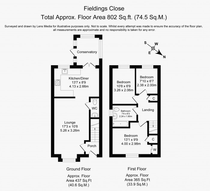 Floorplans For Fieldings Close, Poolstock, Wigan, WN5 9JR