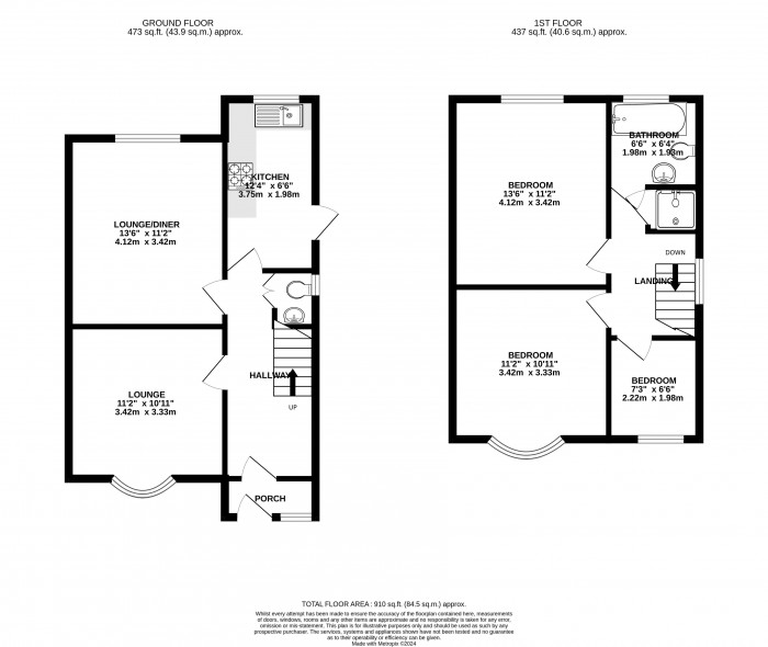 Floorplans For Knowsley Road, Springfield, Wigan, WN6 7PZ