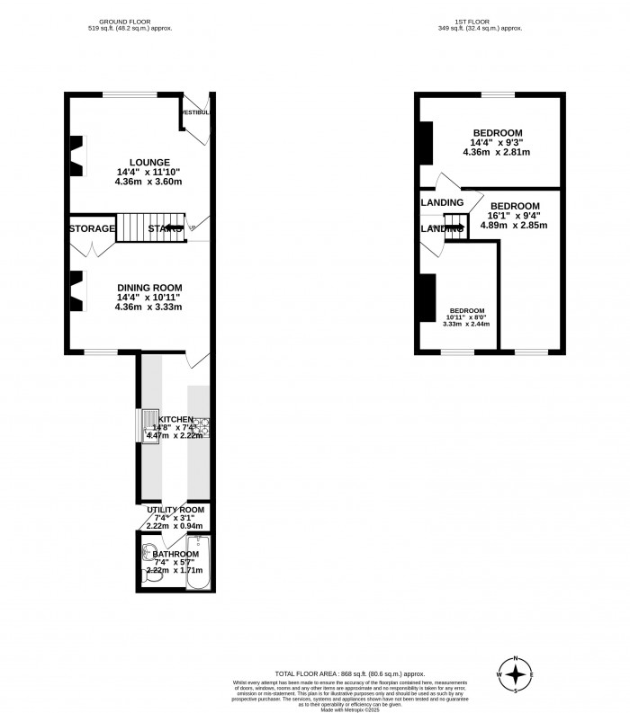 Floorplans For Bird Street, Ince, Wigan, WN2 2BD