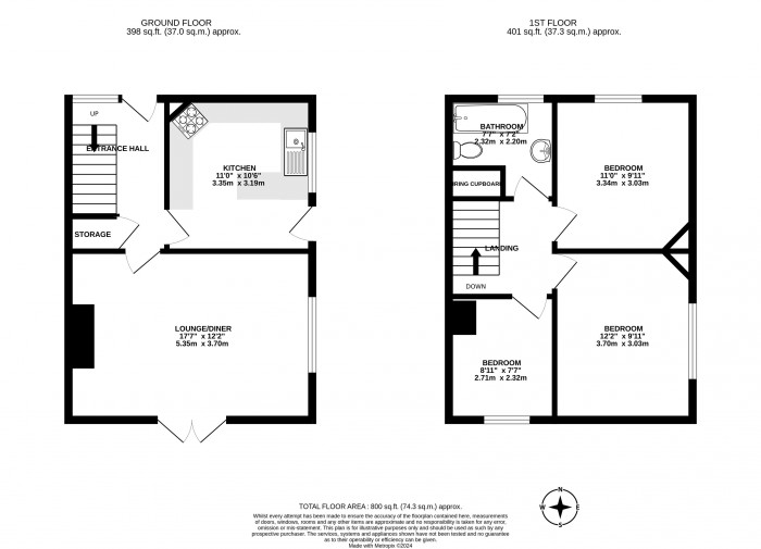 Floorplans For Gidlow Lane, Wigan, WN6 8RG