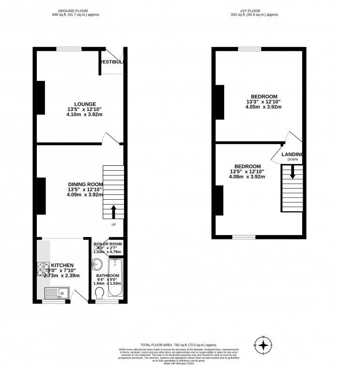 Floorplans For Bickershaw Lane, Bickershaw, Wigan