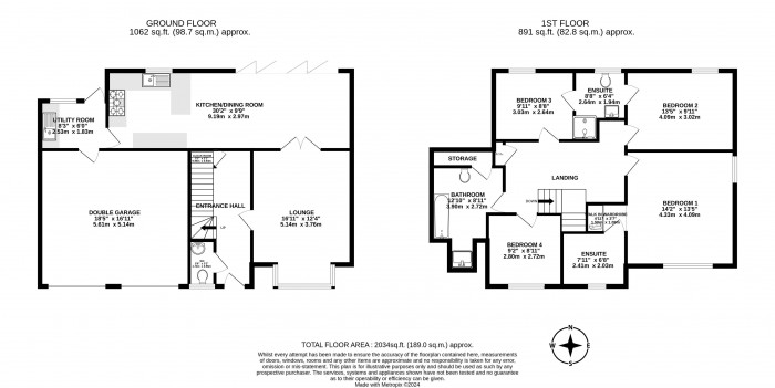 Floorplans For Trevore Drive, Standish, Wigan, WN1 2QE