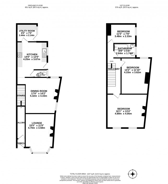 Floorplans For Gidlow Lane, Springfield, Wigan, WN6 7DY