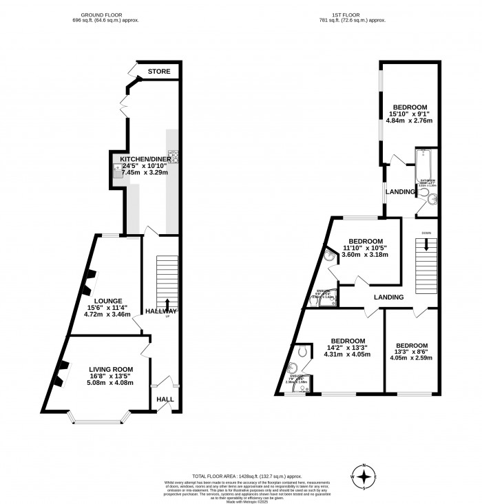 Floorplans For Swinley Road, Wigan, WN1 2DJ