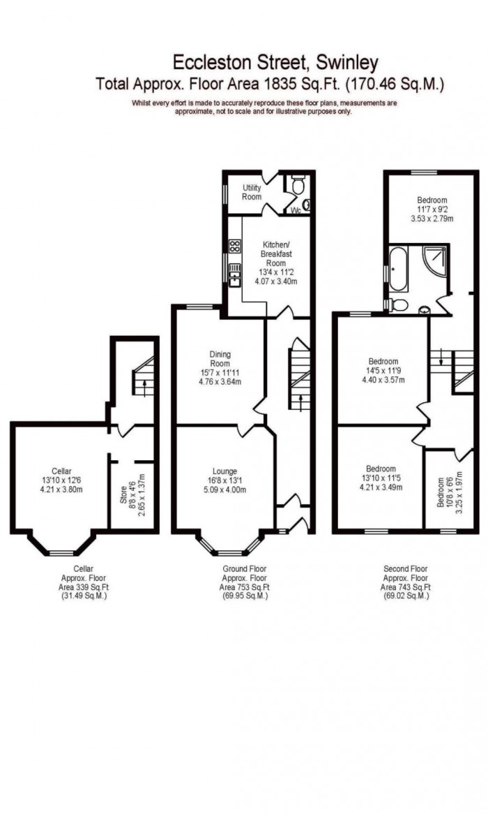 Floorplans For Eccleston Street, Swinley, Wigan, WN1 2AY