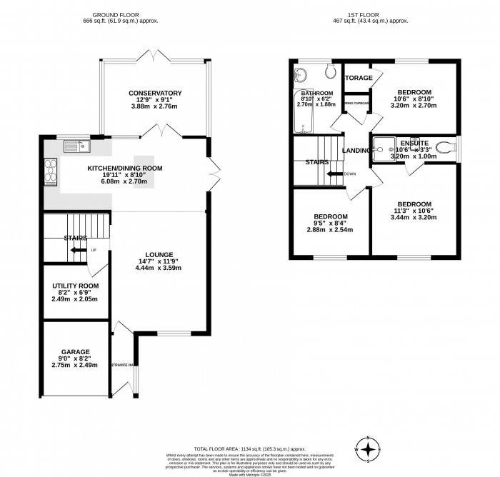 Floorplans For Easton Close, Hawkley Hall, Wigan, WN3 5RW